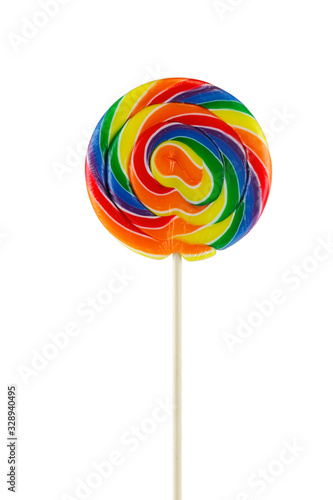 Wallpaper Mural single colorful lollipop isolated on white background Torontodigital.ca