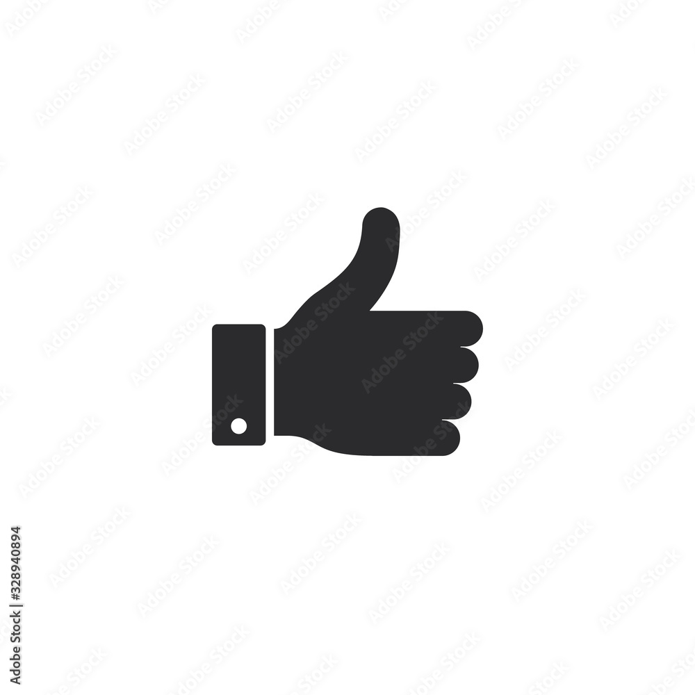 Like Icon, Thumbs up in trendy flat style isolated on white background. Vector illustration Like Icon, Thumbs up in trendy flat style isolated on white background. Vector illustration