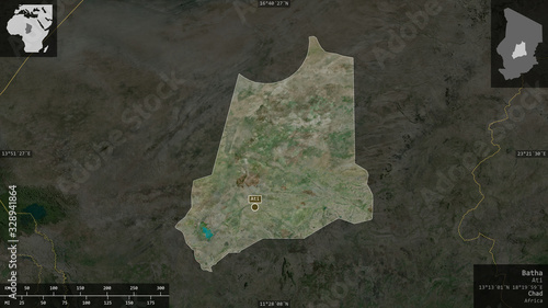 Batha, Chad - composition. Satellite photo