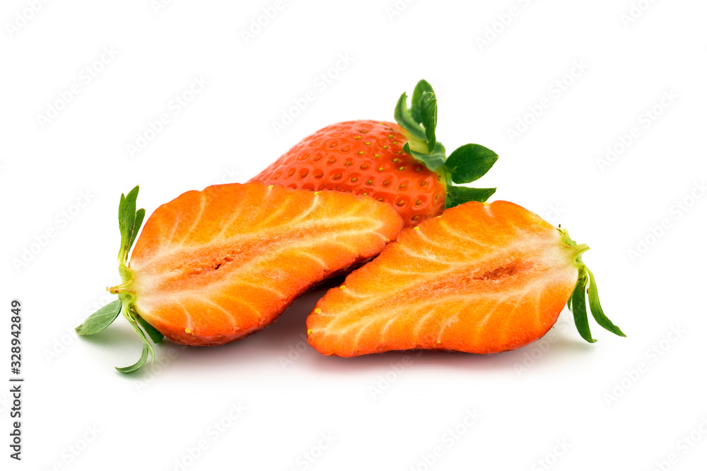 Strawberry isolated on the white background Strawberry isolated on the white background