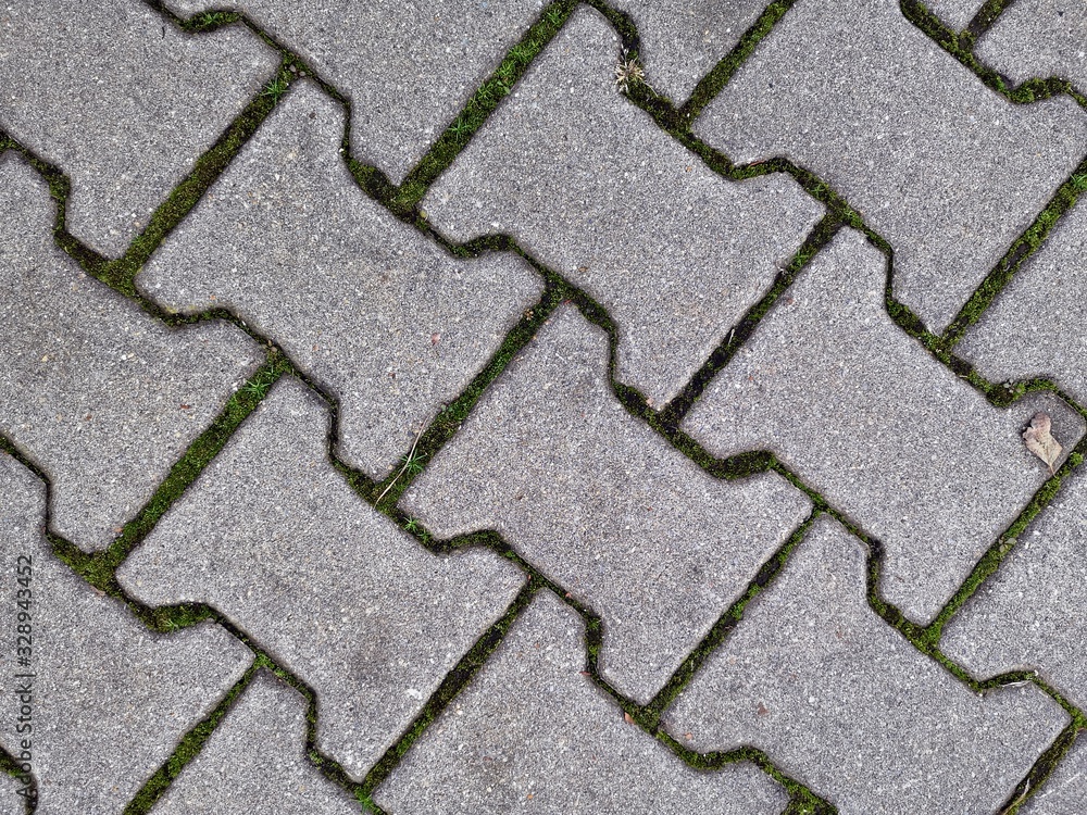 Obraz premium Pavement - gray stone pavement background