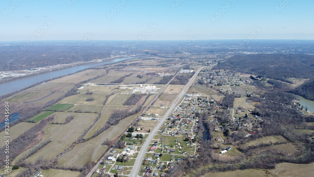 Blue Hills Of Kentucky Overlooking Ohio River