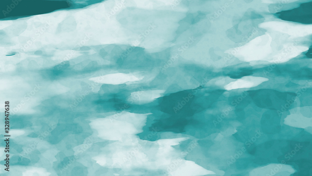 Turquoise watercolor texture. Watercolor background