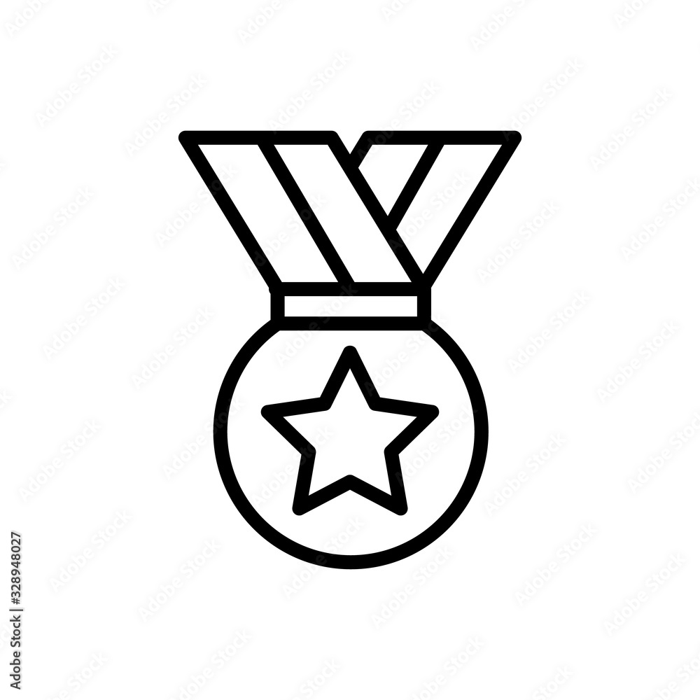 Medal, star icon. Simple line, outline vector elements of success for ui and ux, website or mobile application Medal, star icon. Simple line, outline vector elements of success for ui and ux, website or mobile application