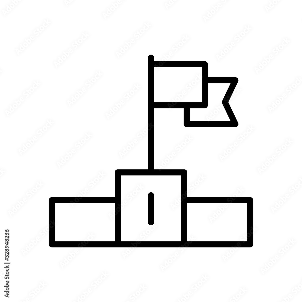 Flag, award icon. Simple line, outline vector elements of success for ui and ux, website or mobile application Flag, award icon. Simple line, outline vector elements of success for ui and ux, website or mobile application