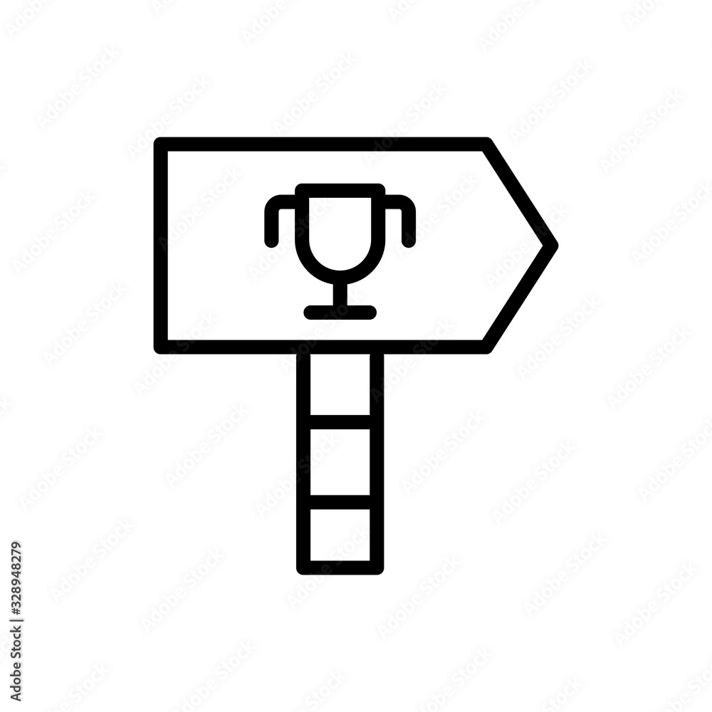Pointer, cup, award icon. Simple line, outline vector elements of success for ui and ux, website or mobile application Pointer, cup, award icon. Simple line, outline vector elements of success for ui and ux, website or mobile application