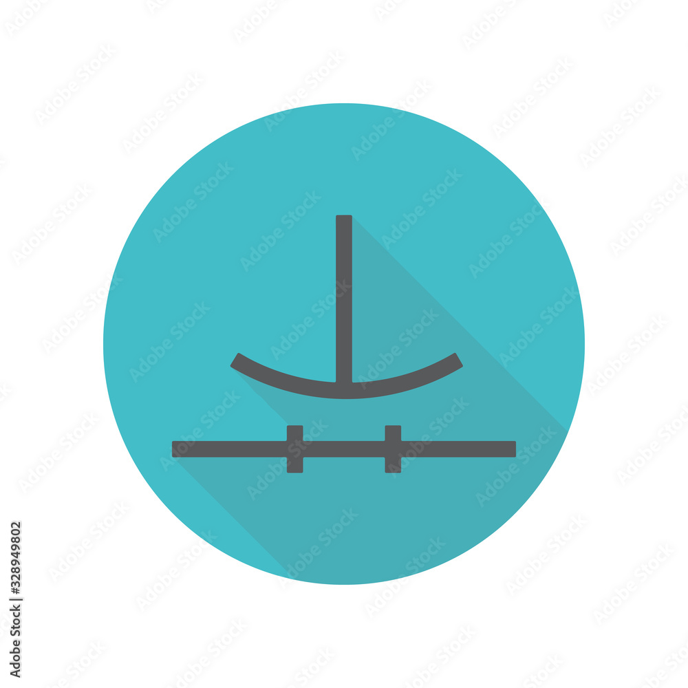 Electronic circuit symbol long shadow icon. Simple thin line, outline vector of restaurant icons for ui and ux, website or mobile application Electronic circuit symbol long shadow icon. Simple thin line, outline vector of restaurant icons for ui and ux, website or mobile application