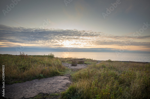 North Shore Lake Superior Picnic Table Morning  5 