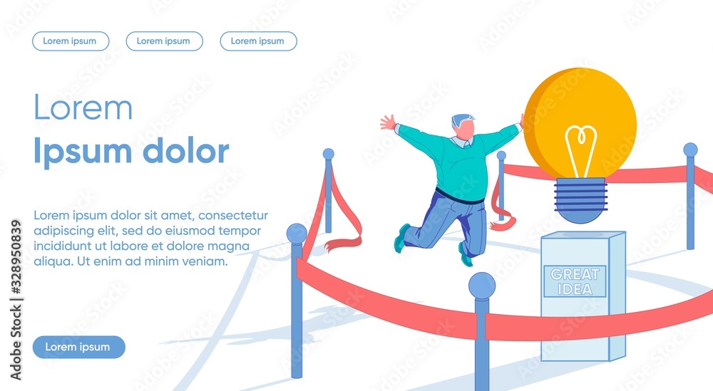 Cheerful Businessman Finding Great Business Idea. Cheerful Businessman Finding Great Business Idea.