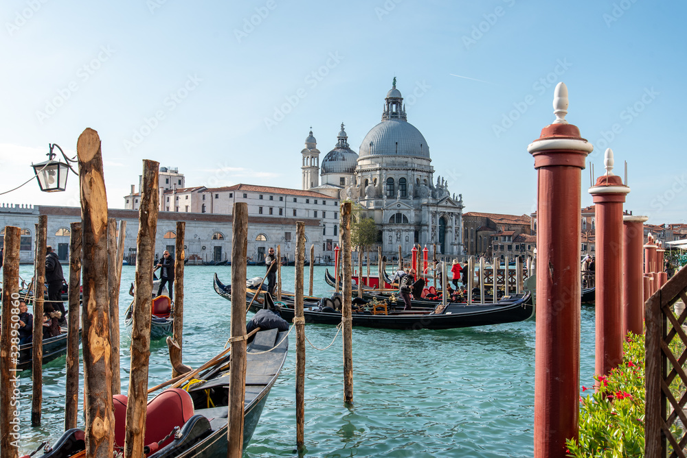 View of Santa Maria della Salute in Dorsoduro District from San Marco District, Venice/Italy