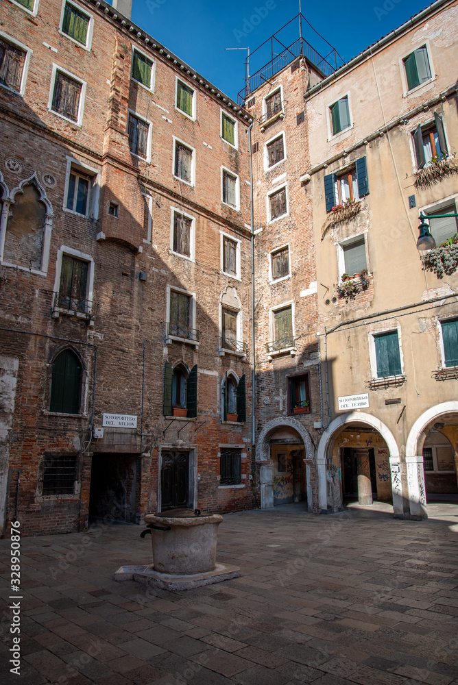 Small Square in Cannaregio District, Venice/Italy