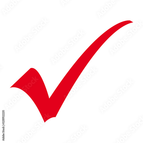 Red Checkmark from Highlighter or Permanent Marker