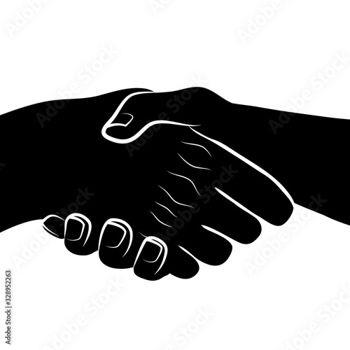 simple handshake in agreement vector graphic