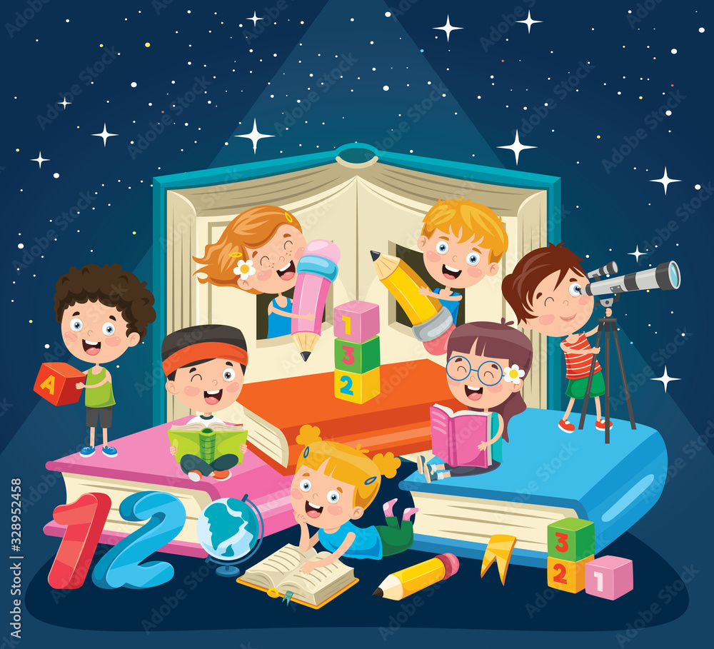 Education Concept Design With Little Children Education Concept Design With Little Children