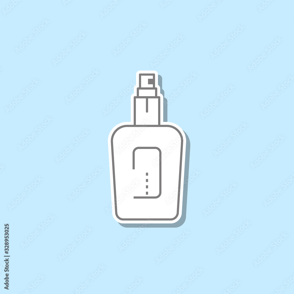 Spray sticker icon. Simple thin line, outline vector of web icons for ui and ux, website or mobile application Spray sticker icon. Simple thin line, outline vector of web icons for ui and ux, website or mobile application