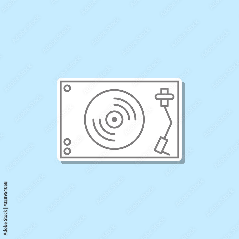 Vanilla player sticker icon. Simple thin line, outline vector of web icons for ui and ux, website or mobile application Vanilla player sticker icon. Simple thin line, outline vector of web icons for ui and ux, website or mobile application
