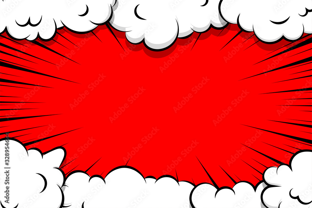 Naklejka premium Comic book cartoon speech bubble for text