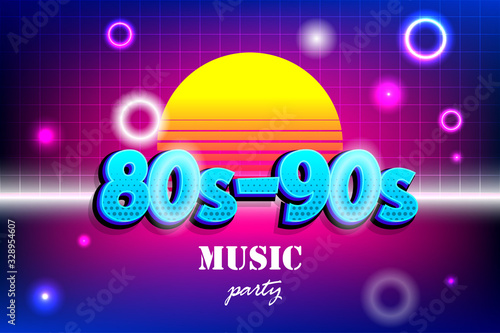 Retro background in 80s 90s pop art style
