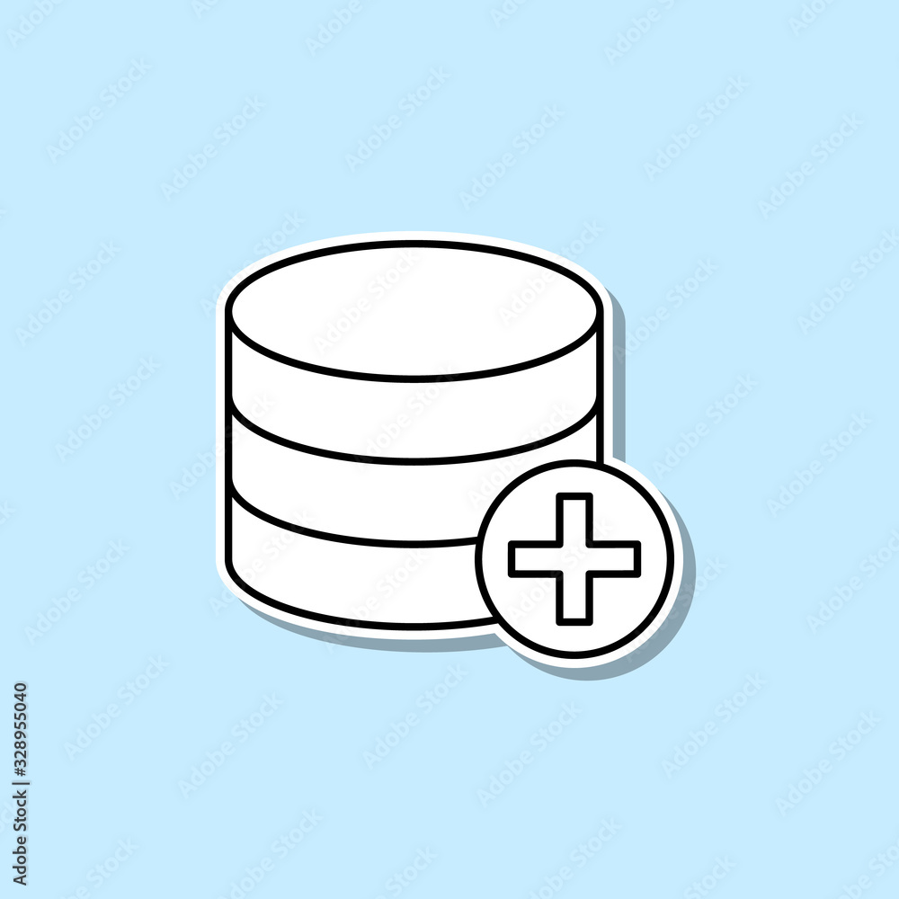 Collected coins with a plus sticker icon. Simple thin line, outline vector of web icons for ui and ux, website or mobile application Collected coins with a plus sticker icon. Simple thin line, outline vector of web icons for ui and ux, website or mobile application