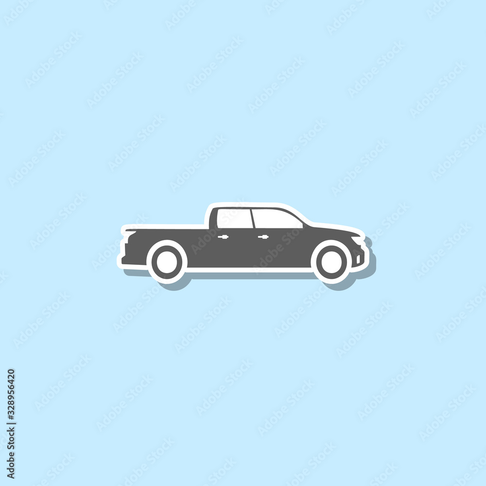 Pickup sticker icon. Simple thin line, outline vector of web icons for ui and ux, website or mobile application