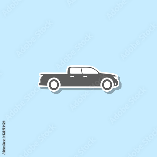 Pickup sticker icon. Simple thin line, outline vector of web icons for ui and ux, website or mobile application © gunayaliyeva