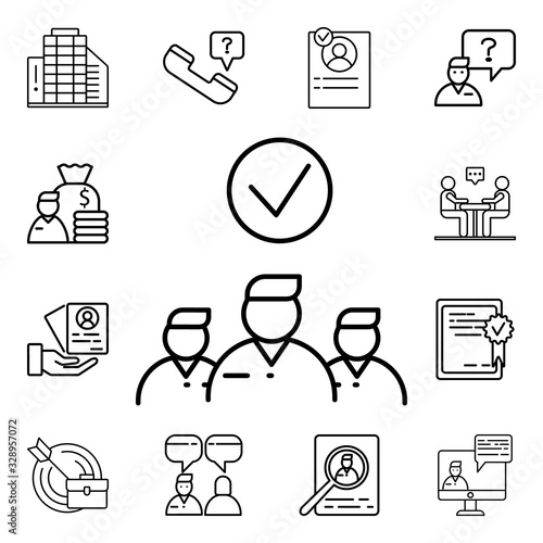 Distinguished employee icon. Detailed set of interview icons. Premium quality graphic design. One of the collection icons for websites, web design, mobile app