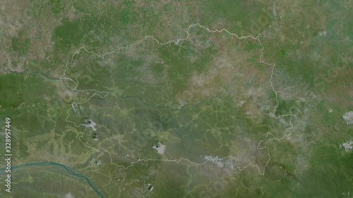Bas-Uele, Democratic Republic of the Congo - outlined. Satellite