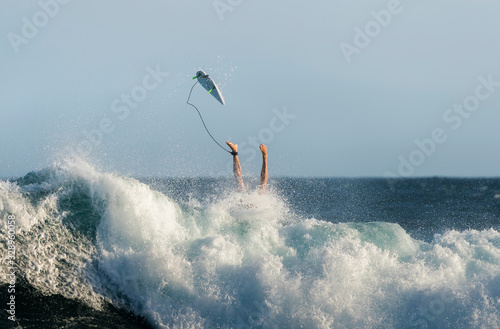 Foto Surfer wiping out, Sydney Australia