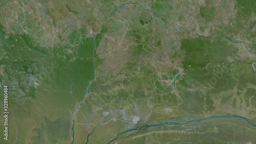 Sud-Ubangi, Democratic Republic of the Congo - outlined. Satellite