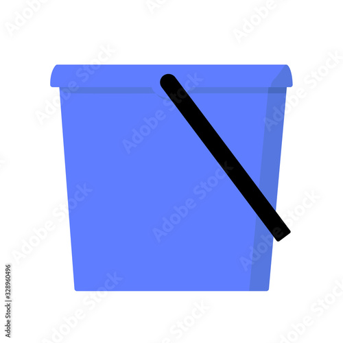 blue bucket vector illustration isolated