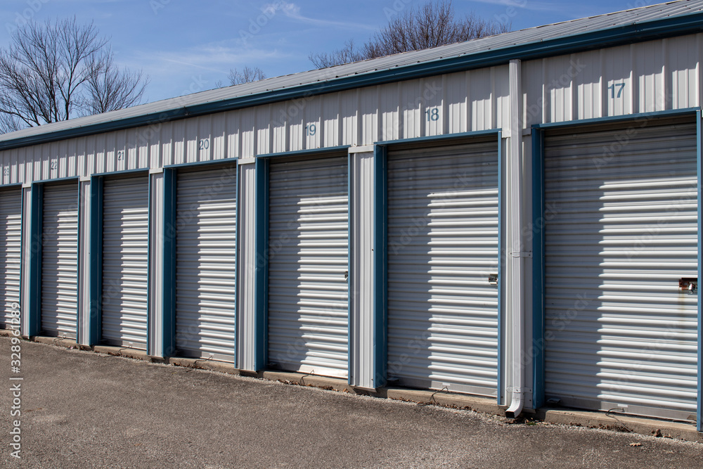 Fototapeta premium Self storage and mini storage garage units.