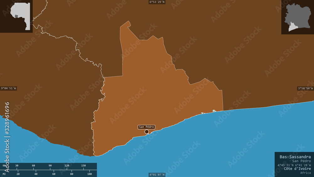 Bas-Sassandra, Côte d'Ivoire - composition. Pattern