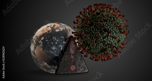 Virus spreading warning sig...