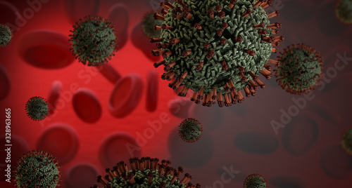 Virus spreading 3d-illustra...