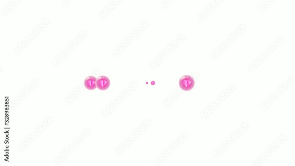 pink bubble love emoticons flying animation. social media motion isolated on white background. going to left and right. pink bubble love emoticons flying animation. social media motion isolated on white background. going to left and right.