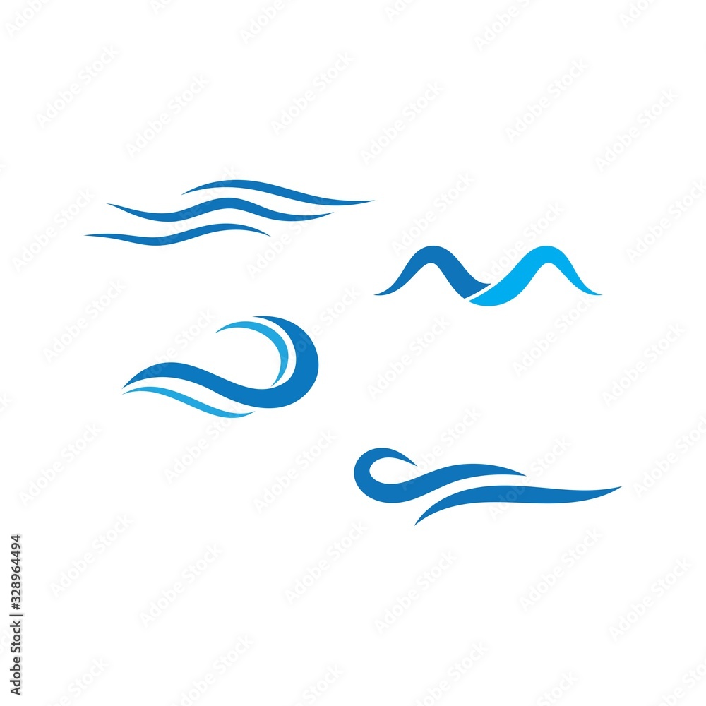 Obraz premium Water Wave symbol