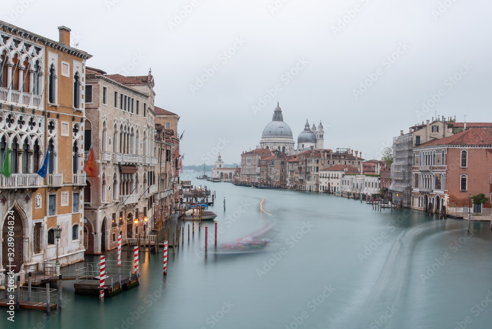 Obraz premium View on Canal Grande from Ponte dell' Accademia in the Early Morning, Venice/Italy