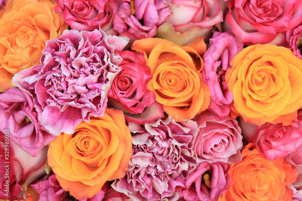 Pink Orange wedding flowers Pink Orange wedding flowers