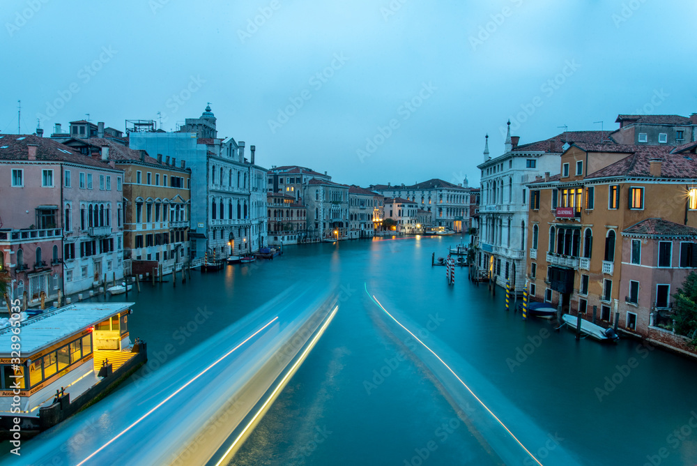 View on Canal Grande from Ponte dell' Accademia in the Early Morning, Venice/Italy