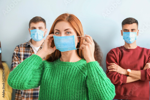 Young woman wearing protect...