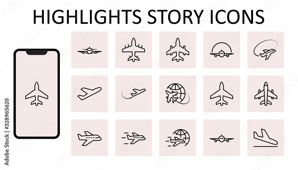 Set of Plane vector line icon. It contains symbols to aircraft, globe and more. Editable Stroke. 32x32 pixels. Set of Plane vector line icon. It contains symbols to aircraft, globe and more. Editable Stroke. 32x32 pixels.