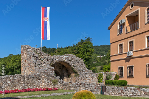 Medieval Ravanica monastery of  Ascension of Jesus, Serbia photo