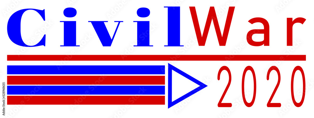 Civil war 2020 campaign election style design