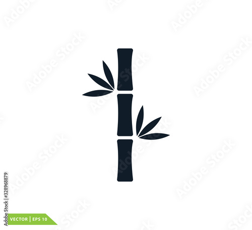 Bamboo icon vector logo template