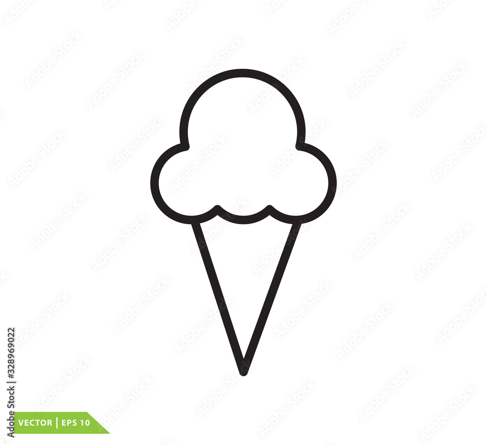 Ice cream icon vector logo flat style trendy Ice cream icon vector logo flat style trendy
