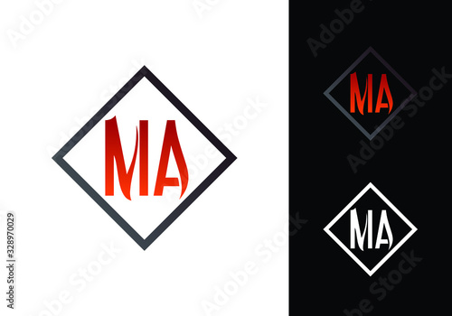 M A MA Initial Letter Logo design vector template, Graphic Alphabet Symbol for Corporate Business Identity