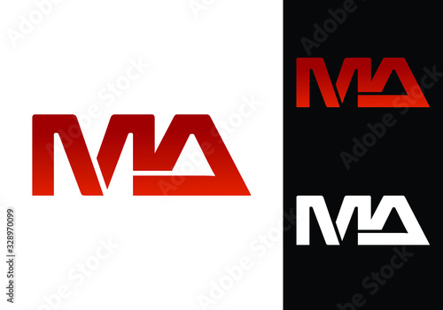 M A MA Initial Letter Logo design vector template, Graphic Alphabet Symbol for Corporate Business Identity