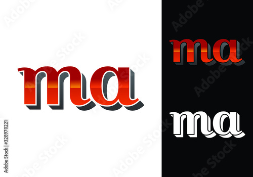 M A MA Initial Letter Logo design vector template, Graphic Alphabet Symbol for Corporate Business Identity
