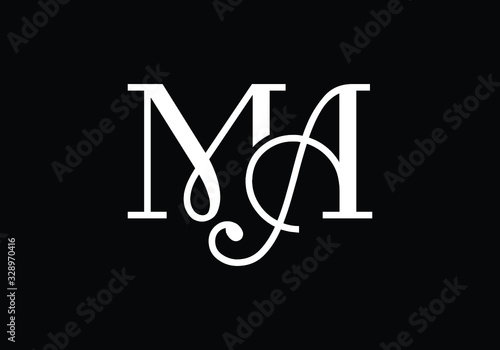 M A MA Initial Letter Logo design vector template, Graphic Alphabet Symbol for Corporate Business Identity