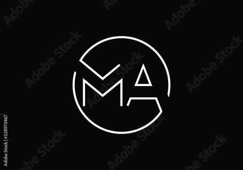 M A MA Initial Letter Logo design vector template, Graphic Alphabet Symbol for Corporate Business Identity